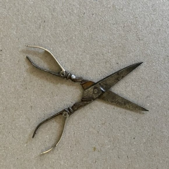 Antique Continental Articulated Fish Garnet Fine Silver Vinaigrette Late 18-19th - Picture 8 of 14